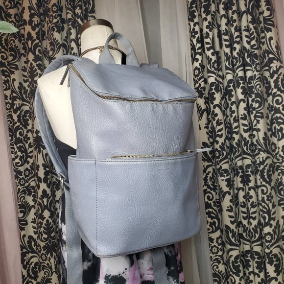 Matt & Nat Handbags - Matt & Nat Brave backpack blue gray